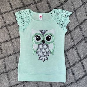 Mint green girls top